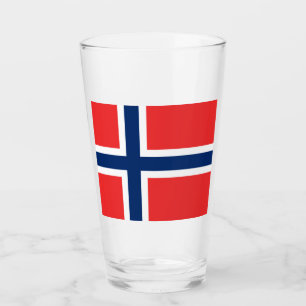 Noorse vlag (Noorwegen) Glas