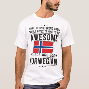 Noorse vlag Noorwegen Heritage Noorse wortels T-shirt