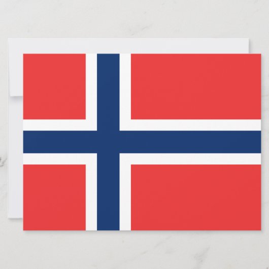 Noorse vlag (Noorwegen) Kaart (Voorkant)