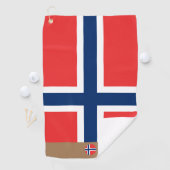 Noorse vlag & Noorwegen, monogrammen/Golfhanddoek Golfhanddoek (Insitu)