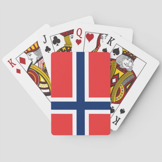 Noorse vlag (Noorwegen) Pokerkaarten (Achterkant)