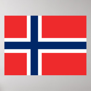 Noorse vlag (Noorwegen) Poster