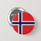 Noorse vlag (Noorwegen) Ronde Button 5,7 Cm (Voorkant /achterkant)