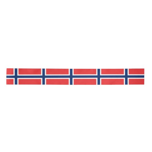 Noorse vlag (Noorwegen) Satijnen Lint (Voorkant)