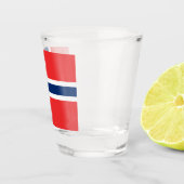 Noorse vlag (Noorwegen) Shot Glas (Rechts)