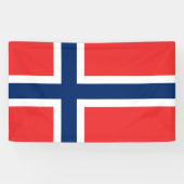 Noorse vlag (Noorwegen) Spandoek (Horizontaal)