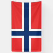 Noorse vlag (Noorwegen) Spandoek (Verticaal)