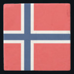 Noorse vlag (Noorwegen) Stenen Onderzetter<br><div class="desc">Dit ontwerp is voorzien van de nationale vlag van Noorwegen (officieel bekend als het Koninkrijk Noorwegen), een Noords land in Noord-Europa. Het continentale grondgebied van Noorwegen omvat het westerne en noordelijkste deel van het Scandinavische schiereiland. Mainland Noorwegen, het afgelegen eiland Jan Mayen en de archipel van Svalbard vormen metropolitan Noorwegen,...</div>