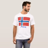 Noorse vlag/Noorwegen T-shirt (Voorkant volledig)