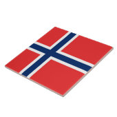 Noorse vlag (Noorwegen) Tegeltje (Zijkant)