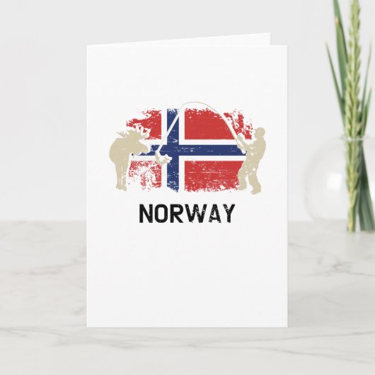 Noorse Vlag Noorwegen Vlag Kaart (Voorkant)