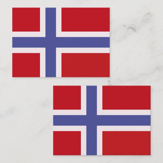 Noorse vlag notitiekaartje (Voorkant / Achterkant)