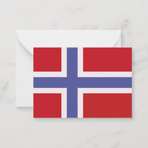 Noorse vlag notitiekaartje