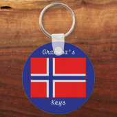 Noorse vlag  oma sleutelhanger (Voorkant)