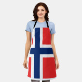 Noorse vlag op All-Over Print Apron Schort (Gedragen)