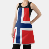 Noorse vlag op All-Over Print Apron Schort (Insitu)