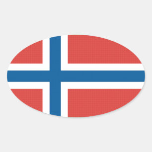 Noorse vlag ovale sticker