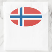 Noorse vlag ovale sticker (Tas)