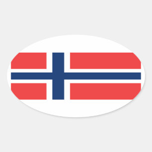 Noorse vlag ovale sticker