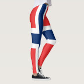 Noorse vlag over het gehele ontwerp leggings (Rechts)