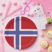 Noorse vlag papieren bordje (Feest)