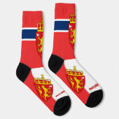 Noorse vlag patriottisch, duurzaam Noorwegen Sokken (Rechts)