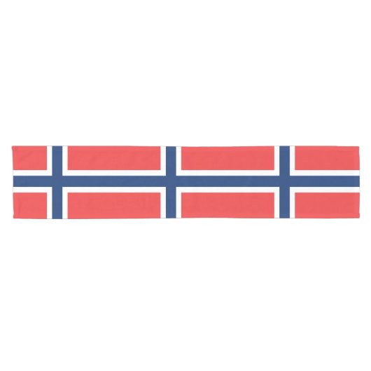 Noorse vlag Patriottisch Korte Tafelloper (Horizontaal)