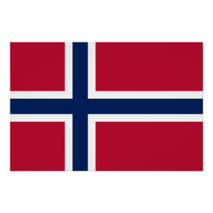Noorse vlag perfect poster