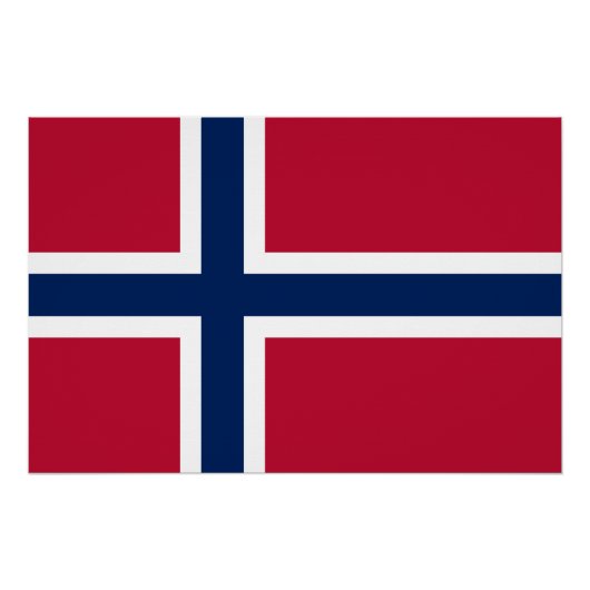 Noorse vlag perfect poster (Voorkant)