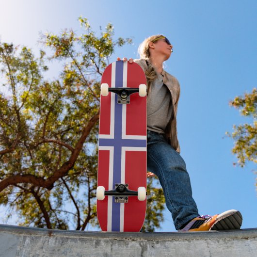 Noorse vlag persoonlijk skateboard (Buiten 1)