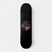Noorse vlag persoonlijk skateboard (Voorkant)