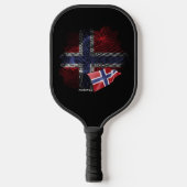 Noorse vlag pickleball paddle (Voorkant)