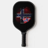 Noorse vlag pickleball paddle (Achterkant)