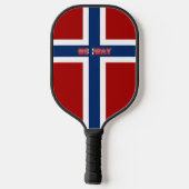 Noorse vlag pickleball paddle (Achterkant)