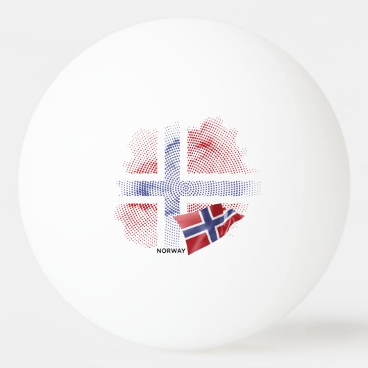 Noorse vlag pingpongbal (Voorkant)