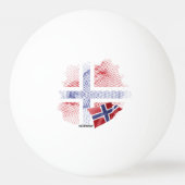 Noorse vlag pingpongbal (Achterkant)