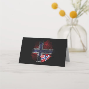 Noorse vlag plaatskaartje