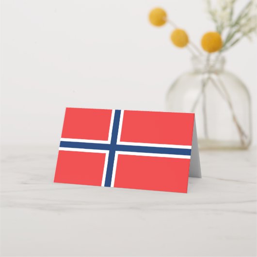 Noorse vlag plaatskaartje (Voorkant)