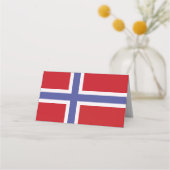 Noorse vlag plaatskaartje (Voorkant)