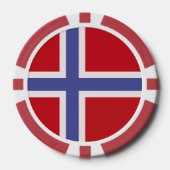 Noorse vlag poker chips (Voorkant)