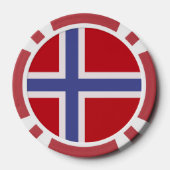 Noorse vlag poker chips (Achterkant)