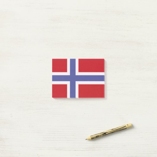 Noorse vlag post-it® notes (Op bureau)