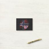 Noorse vlag post-it® notes (Op bureau)