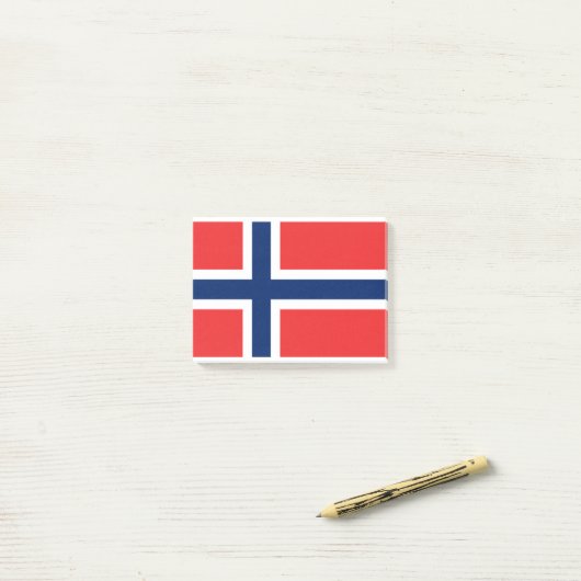 Noorse vlag post-it® notes (Op bureau)