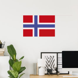 Noorse vlag poster