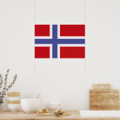 Noorse vlag poster (Keuken)
