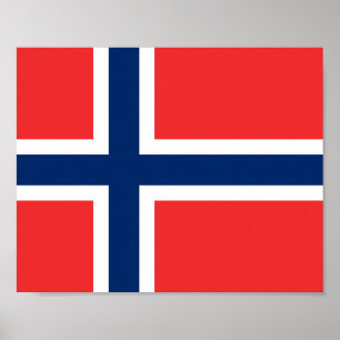 Noorse vlag poster