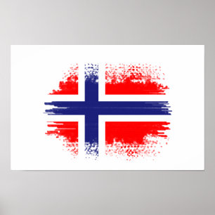 Noorse vlag poster