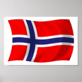 Noorse vlag Poster Print (Voorkant)