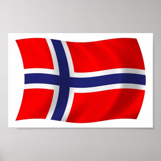 Noorse vlag Poster Print (Voorkant)